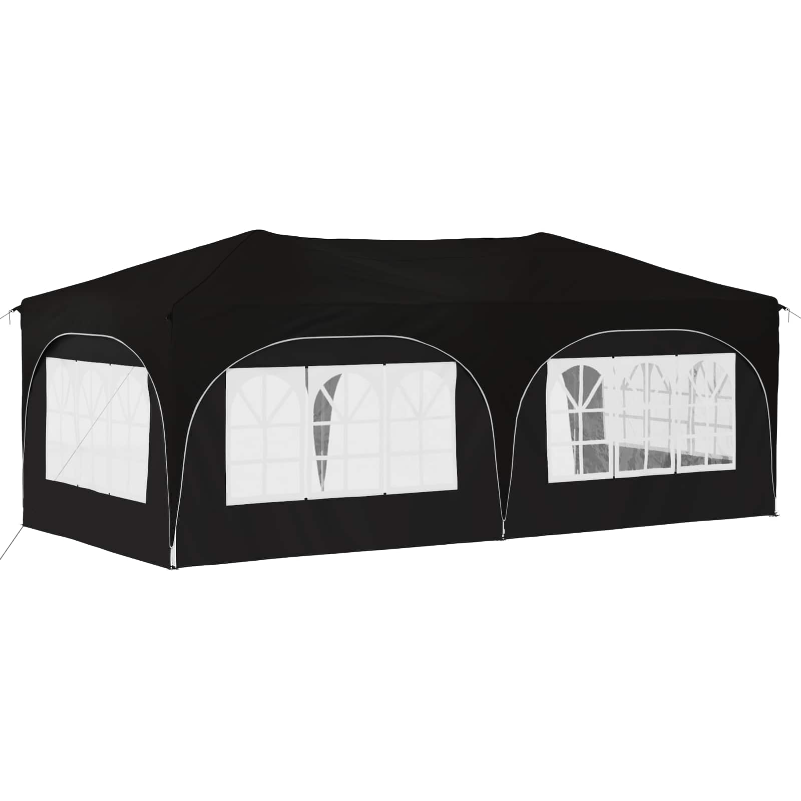 Pop-up partytent 575 x 288 x 245 cm Zwart Oxford Stof