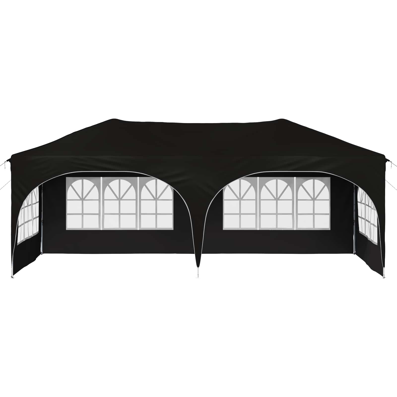 Pop-up partytent 575 x 288 x 245 cm Zwart Oxford Stof