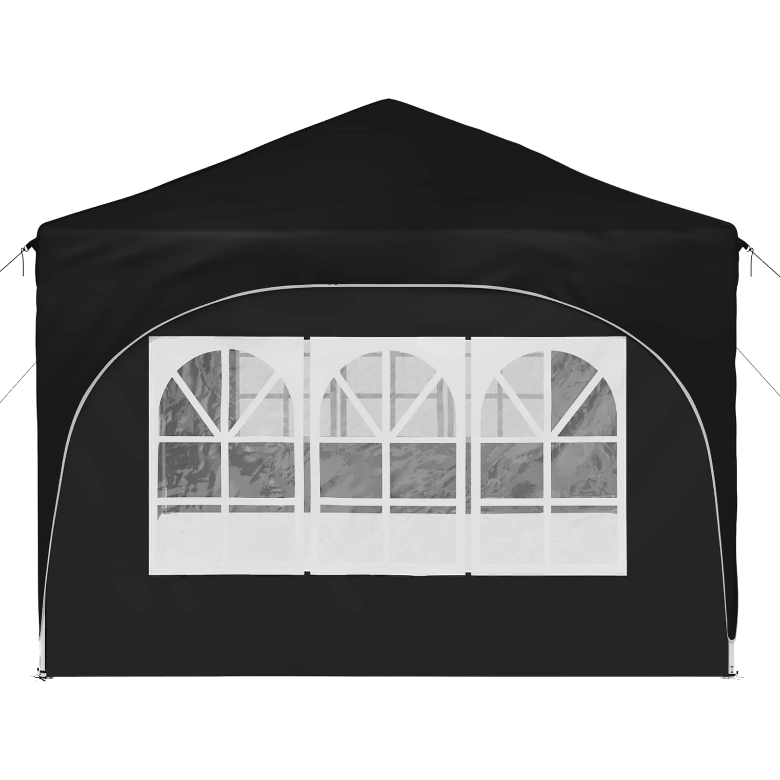 Pop-up partytent 575 x 288 x 245 cm Zwart Oxford Stof