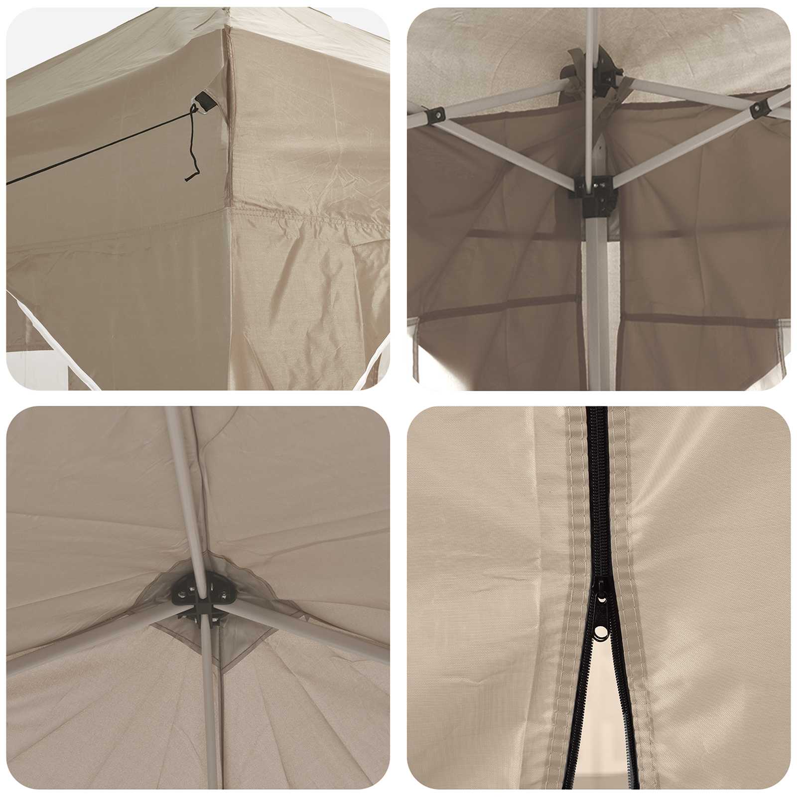Pop-up partytent 575 x 288 x 245 cm Crèmekleurig Oxford Stof