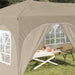 Pop-up partytent 575 x 288 x 245 cm Crèmekleurig Oxford Stof