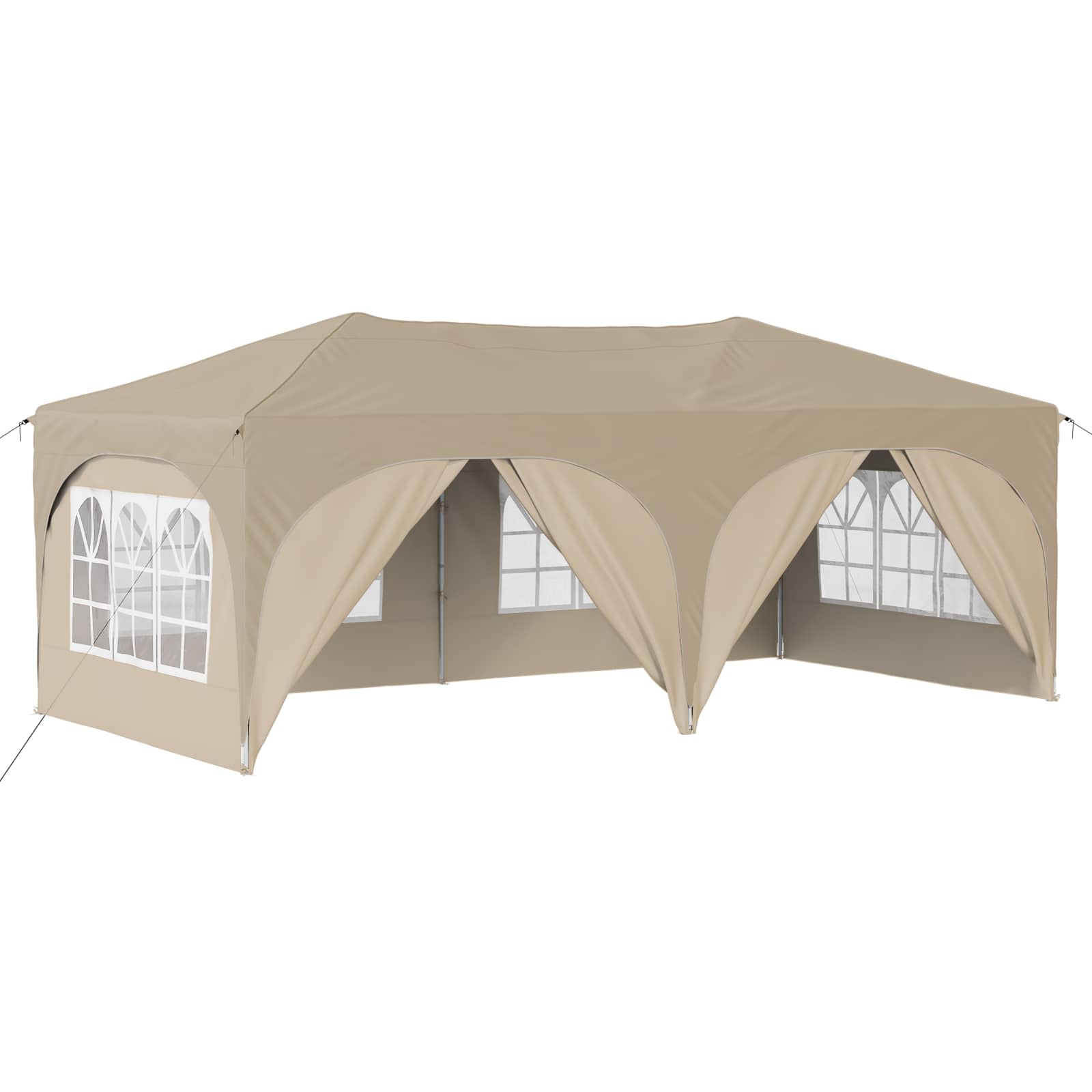 Pop-up partytent 575 x 288 x 245 cm Crèmekleurig Oxford Stof
