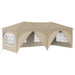 Pop-up partytent 575 x 288 x 245 cm Crèmekleurig Oxford Stof
