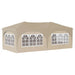 Pop-up partytent 575 x 288 x 245 cm Crèmekleurig Oxford Stof