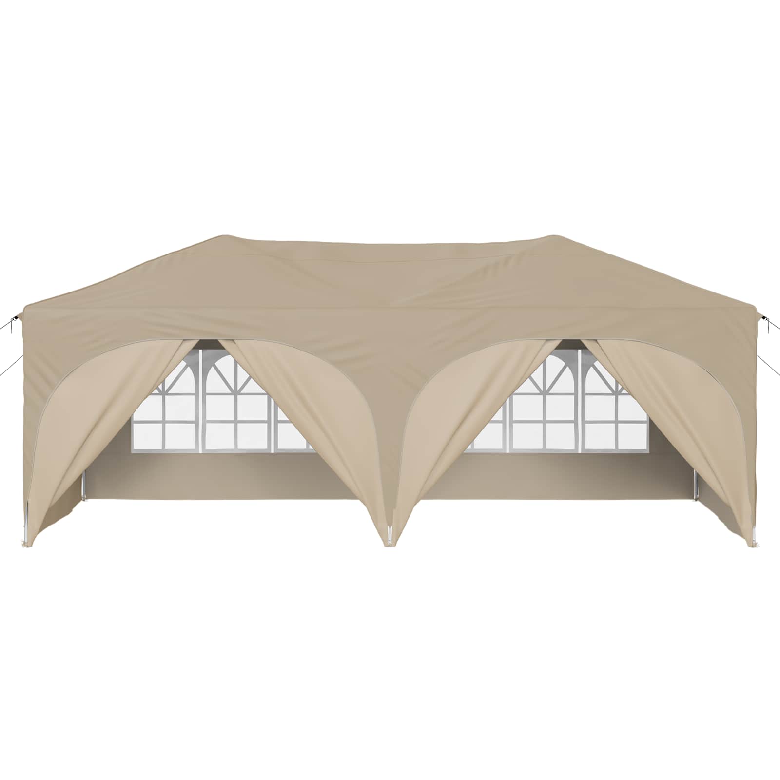 Pop-up partytent 575 x 288 x 245 cm Crèmekleurig Oxford Stof