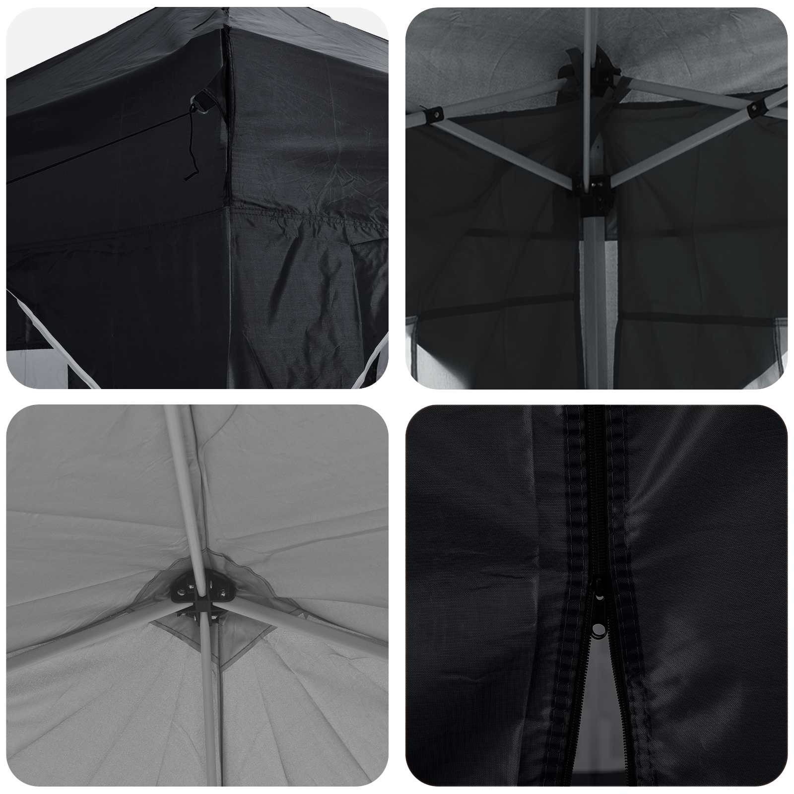 Pop-up partytent 575 x 288 x 245 cm Antracietkleurig