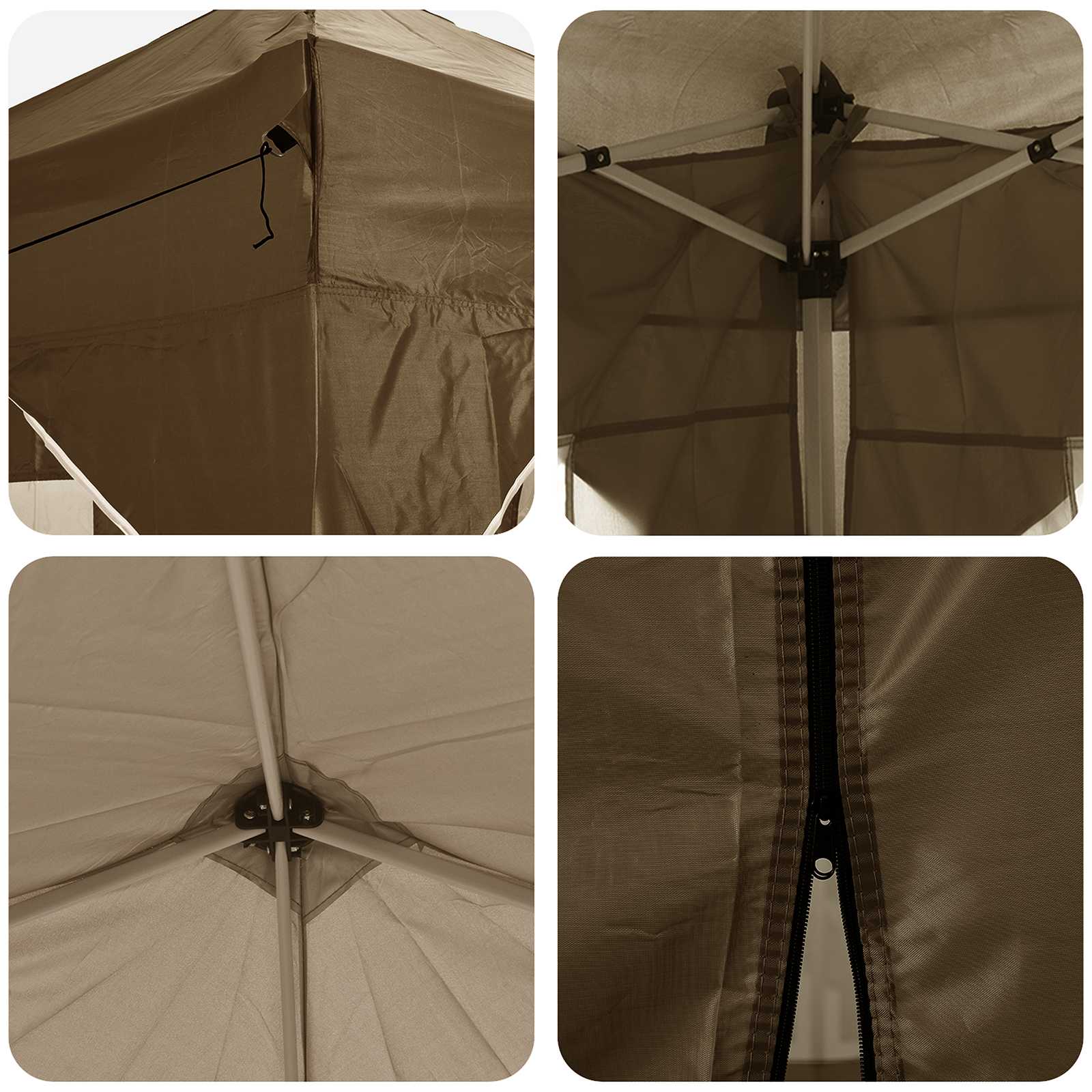 Pop-up partytent 575 x 288 x 245 cm Taupe Oxford Stof