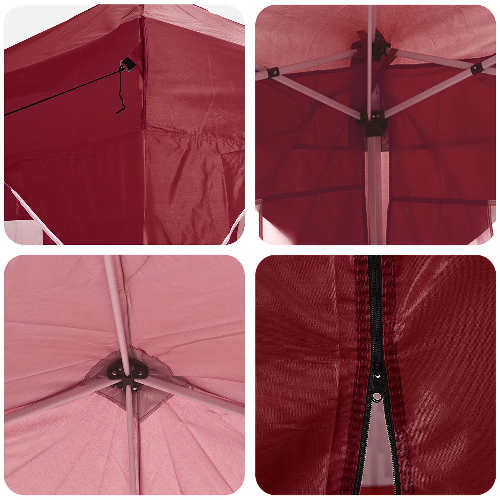 Pop-up partytent 575 x 288 x 245 cm Bordeauxrood Oxford Stof
