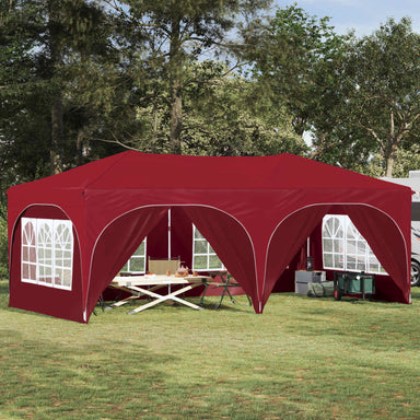 Pop-up partytent 575 x 288 x 245 cm Bordeauxrood Oxford Stof