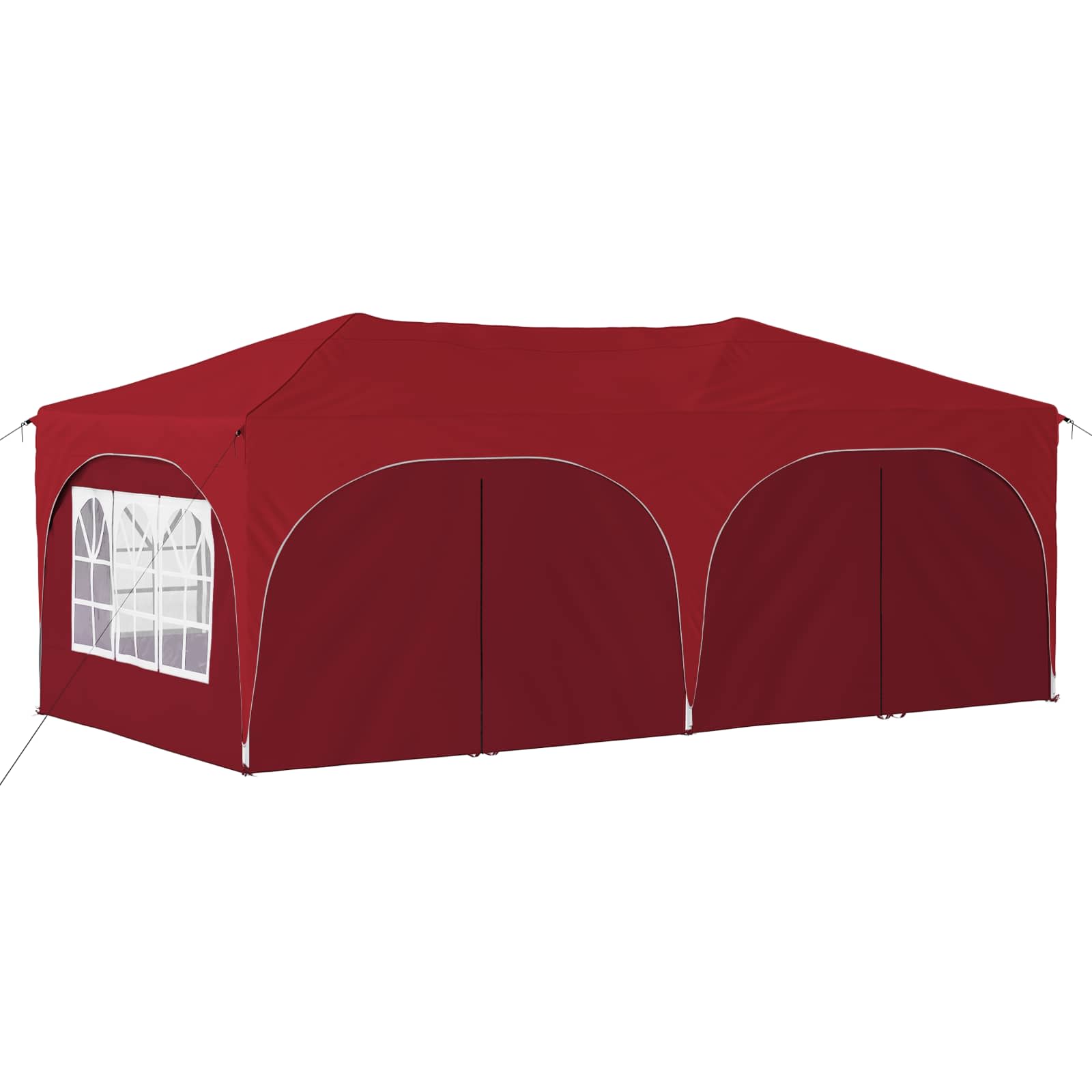 Pop-up partytent 575 x 288 x 245 cm Bordeauxrood Oxford Stof