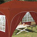 Pop-up partytent 575 x 288 x 245 cm Terracotta Oxford Stof