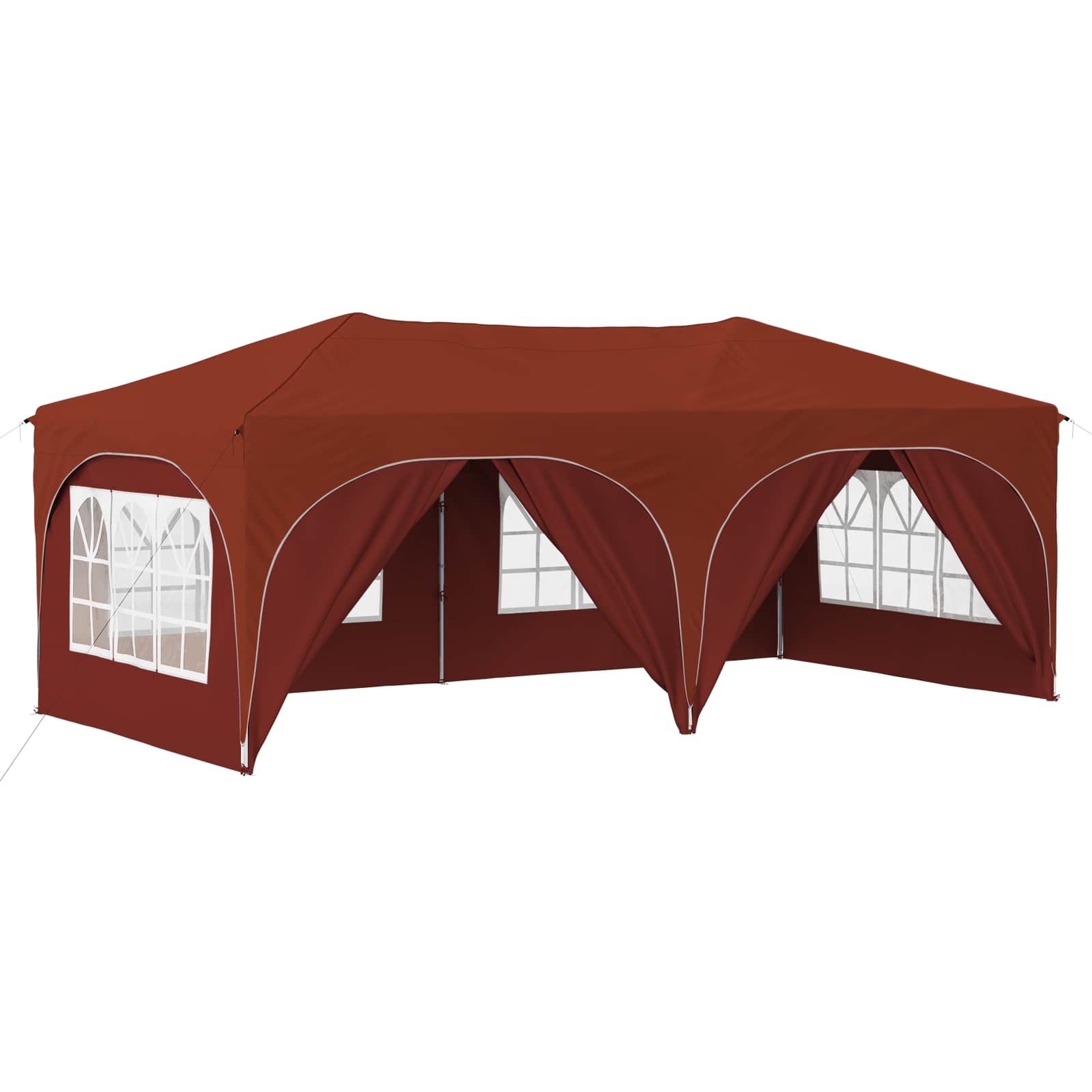 Pop-up partytent 575 x 288 x 245 cm Terracotta Oxford Stof