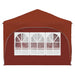 Pop-up partytent 575 x 288 x 245 cm Terracotta Oxford Stof