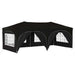 Pop-up partytent 575 x 288 x 245 cm Zwart Oxford Stof