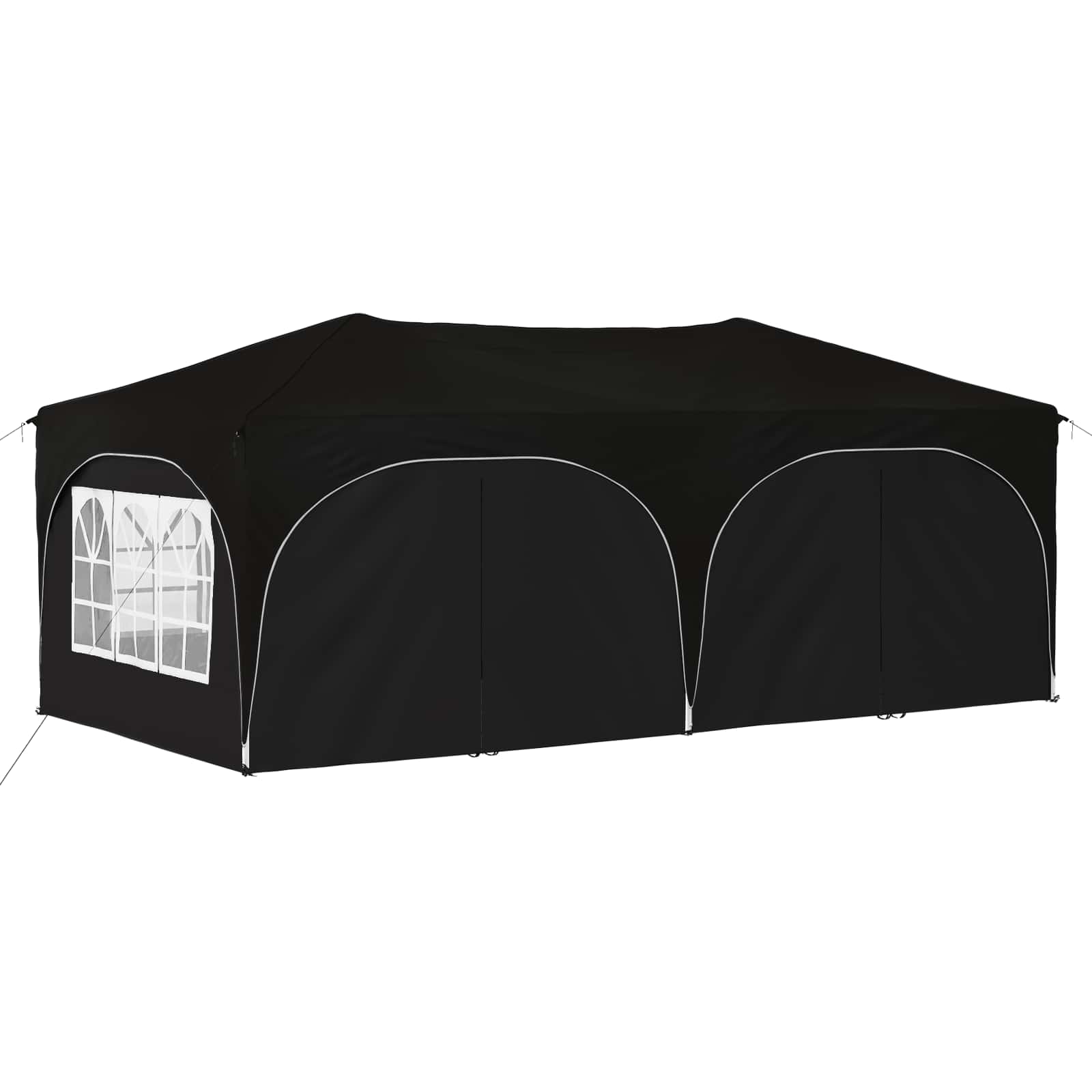 Pop-up partytent 575 x 288 x 245 cm Zwart Oxford Stof