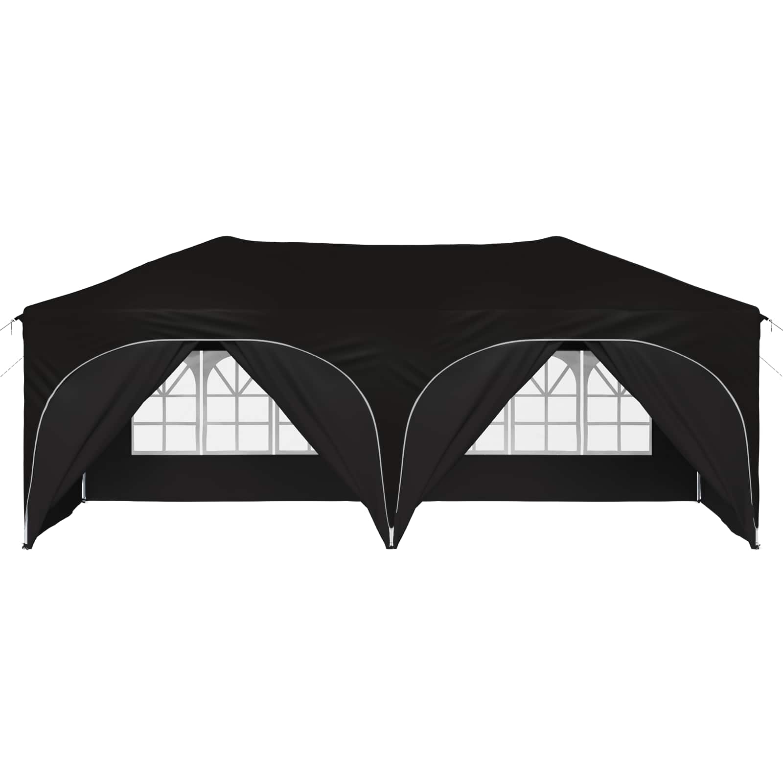 Pop-up partytent 575 x 288 x 245 cm Zwart Oxford Stof