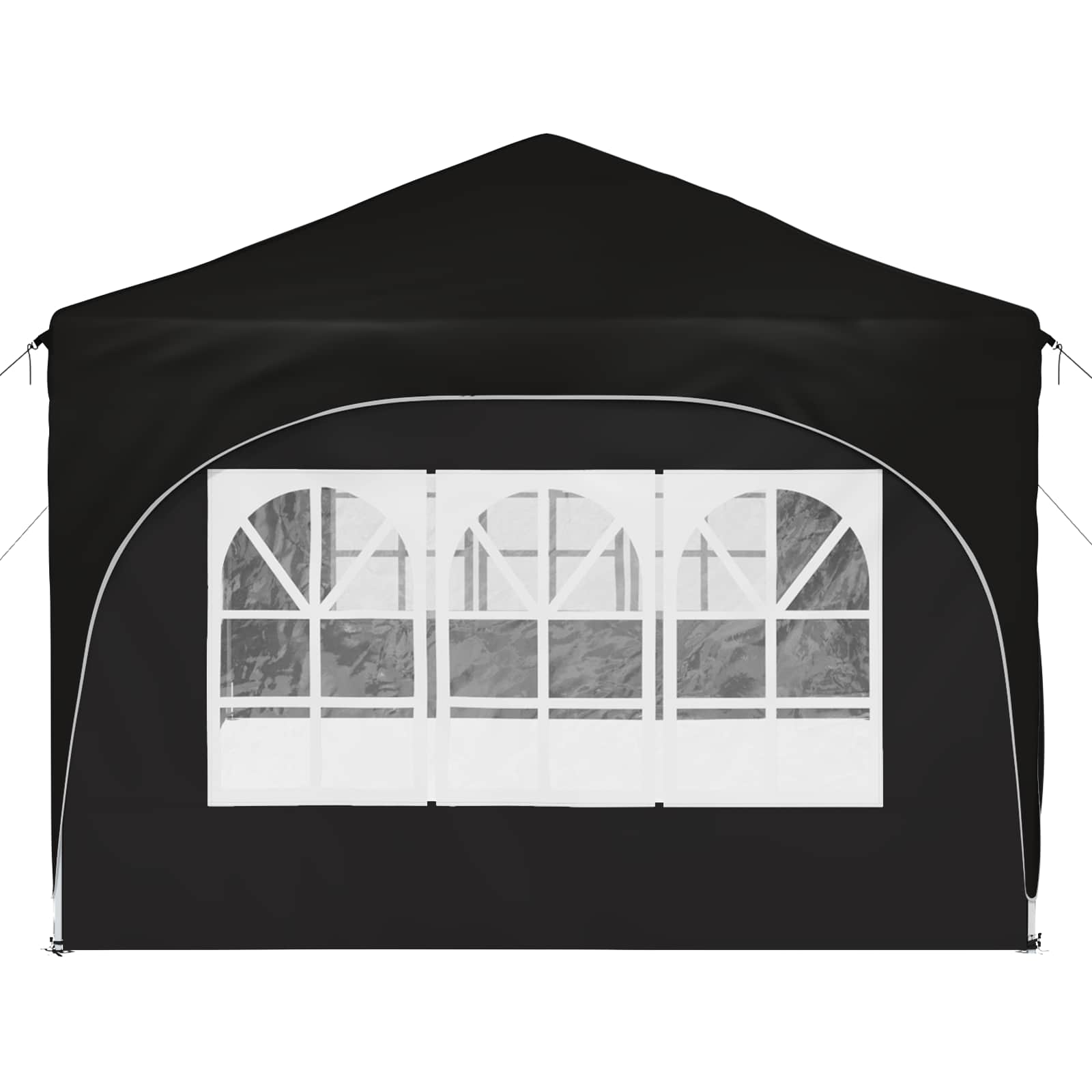 Pop-up partytent 575 x 288 x 245 cm Zwart Oxford Stof