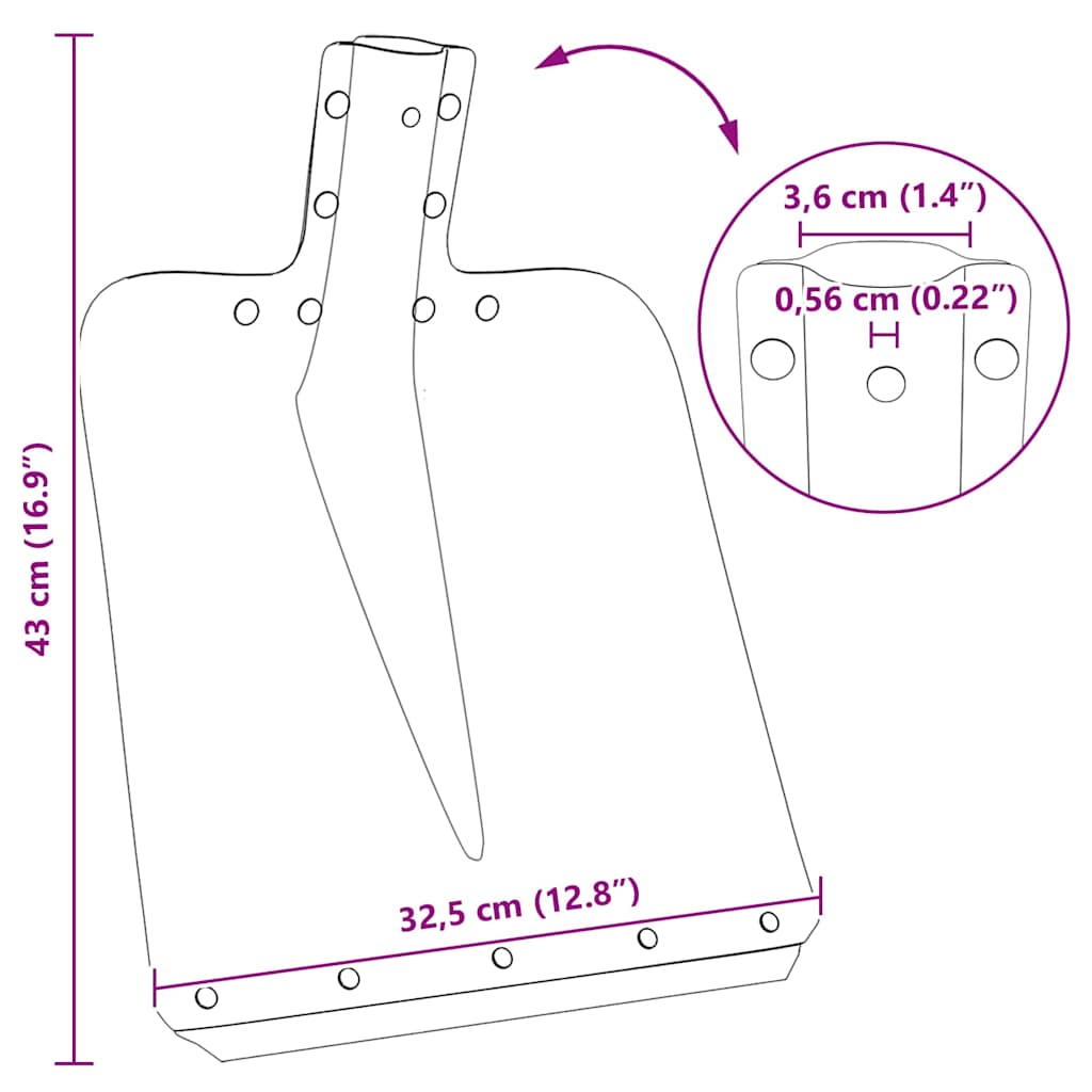 Schep Hoofd 4 st Zilver 43 x 32,5 cm Aluminium