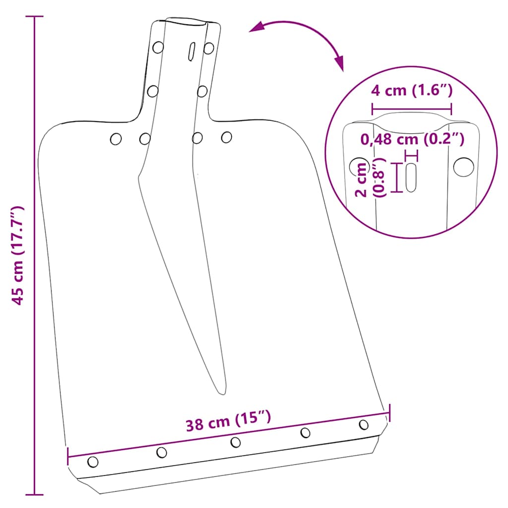 Schep Hoofd 4 st Zilver 45 x 38 cm Aluminium