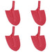Schep Hoofd 4 st Rood 39,5 x 27,5 cm Gepoedercoat staal
