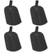 Schep Hoofd 4 st Zwart 34,5 x 24 cm Gepoedercoat staal