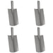 Schep Hoofd 4 st Zilver 43 x 17 cm Gepoedercoat staal