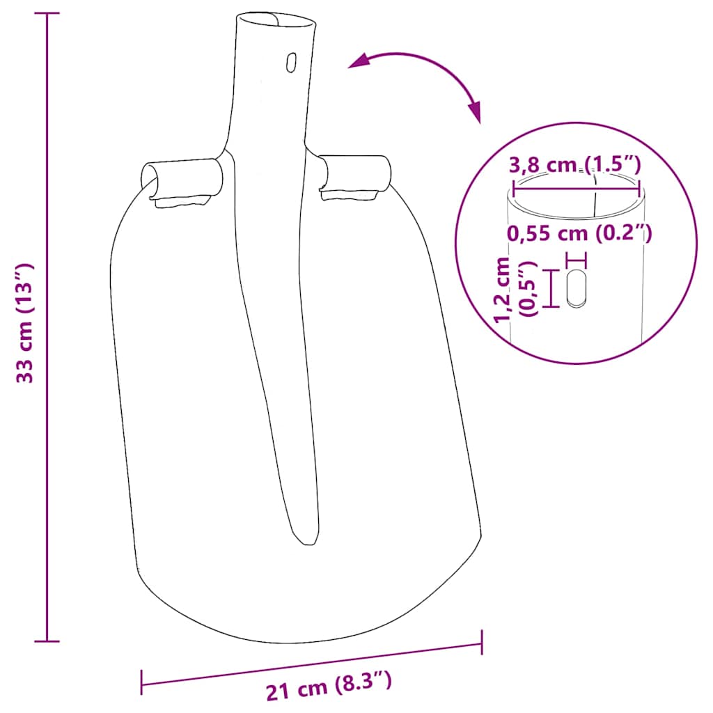 Schep Hoofd 4 st Zilver 33 x 21 cm Gepoedercoat staal