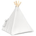 Dieren teepee met kussen Wit 40 x 40 x 50 cm Polyester