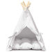 Dieren teepee met kussen Wit 40 x 40 x 50 cm Polyester