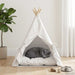 Dieren teepee met kussen Wit 50 x 50 x 60 cm Polyester