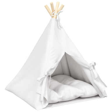 Dieren teepee met kussen Wit 50 x 50 x 60 cm Polyester