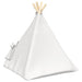 Dieren teepee met kussen Wit 50 x 50 x 60 cm Polyester