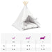 Dieren teepee met kussen Wit 50 x 50 x 60 cm Polyester