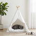 Dieren teepee met kussen Wit 60 x 60 x 70 cm Polyester