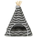 Dieren teepee met kussen Wit en Grijs 40 x 40 x 50 cm Polyester