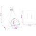 Dieren teepee met kussen Wit en Grijs 40 x 40 x 50 cm Polyester