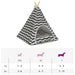 Dieren teepee met kussen Wit en Grijs 50 x 50 x 60 cm Polyester