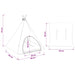 Dieren teepee met kussen Wit en Grijs 60 x 60 x 70 cm Polyester