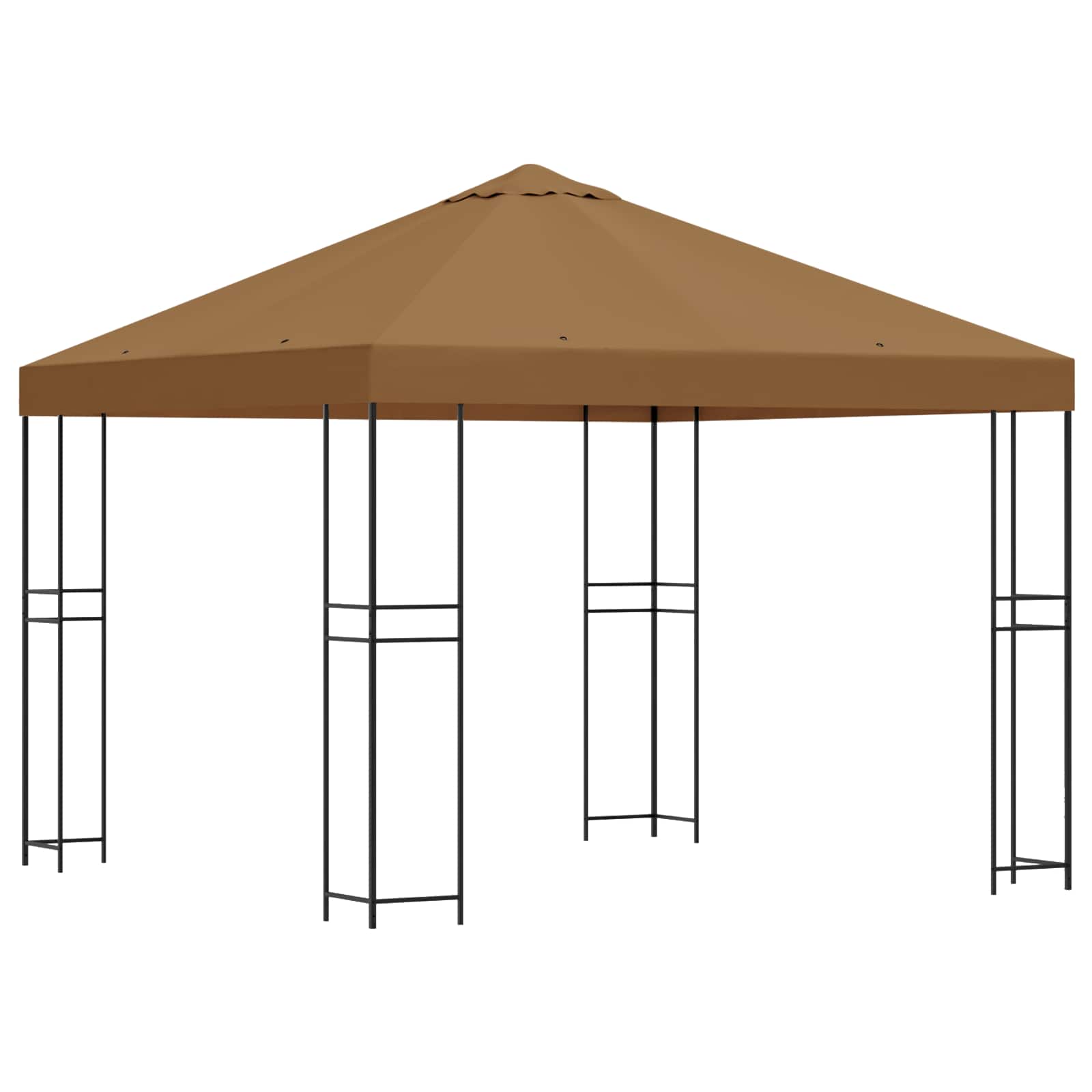 Paviljoen 3 x 3 m Beige Polyester en staal 190 gsm
