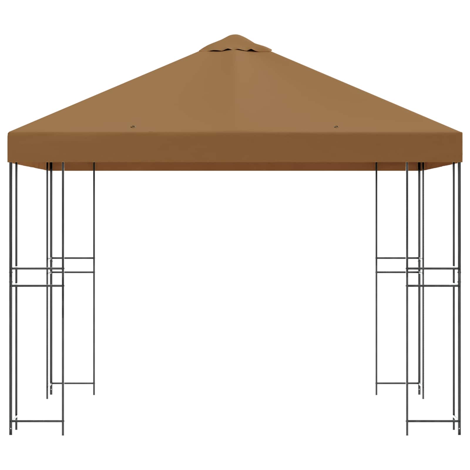 Paviljoen 3 x 3 m Beige Polyester en staal 190 gsm