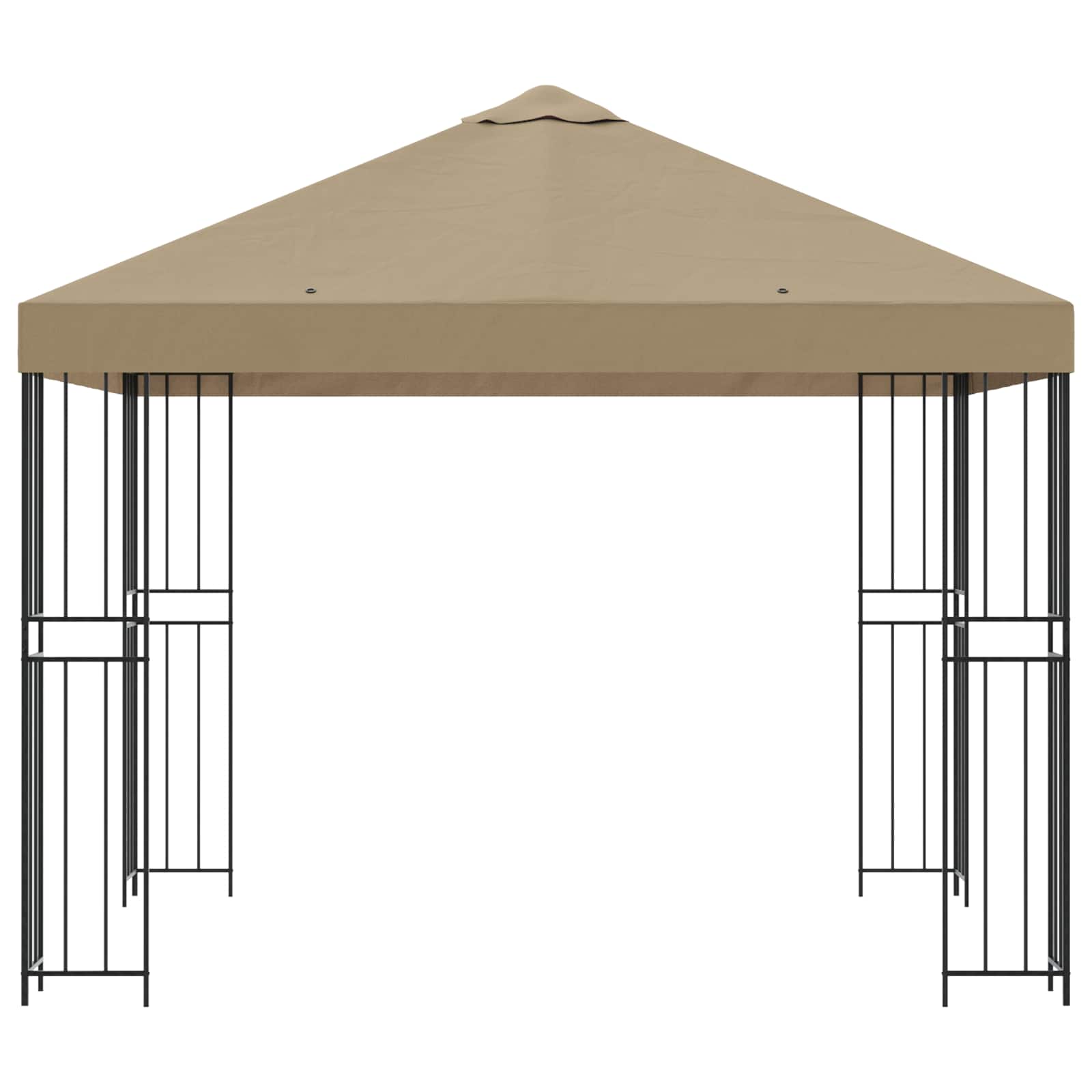 Paviljoen 3 x 3 m Beige Polyester en staal 190 gsm