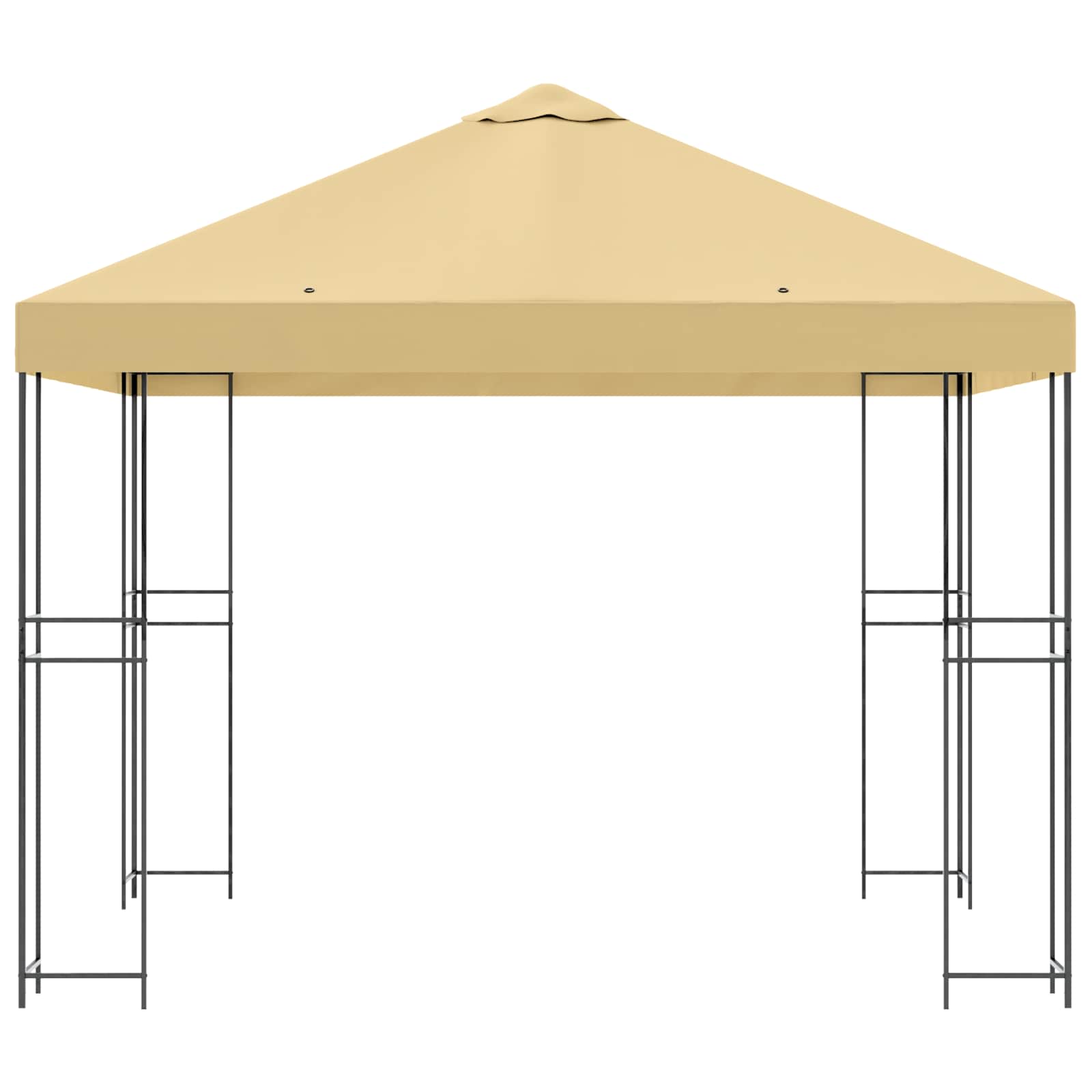 Paviljoen 3 x 3 m Crèmekleurig Polyester en staal 190 gsm