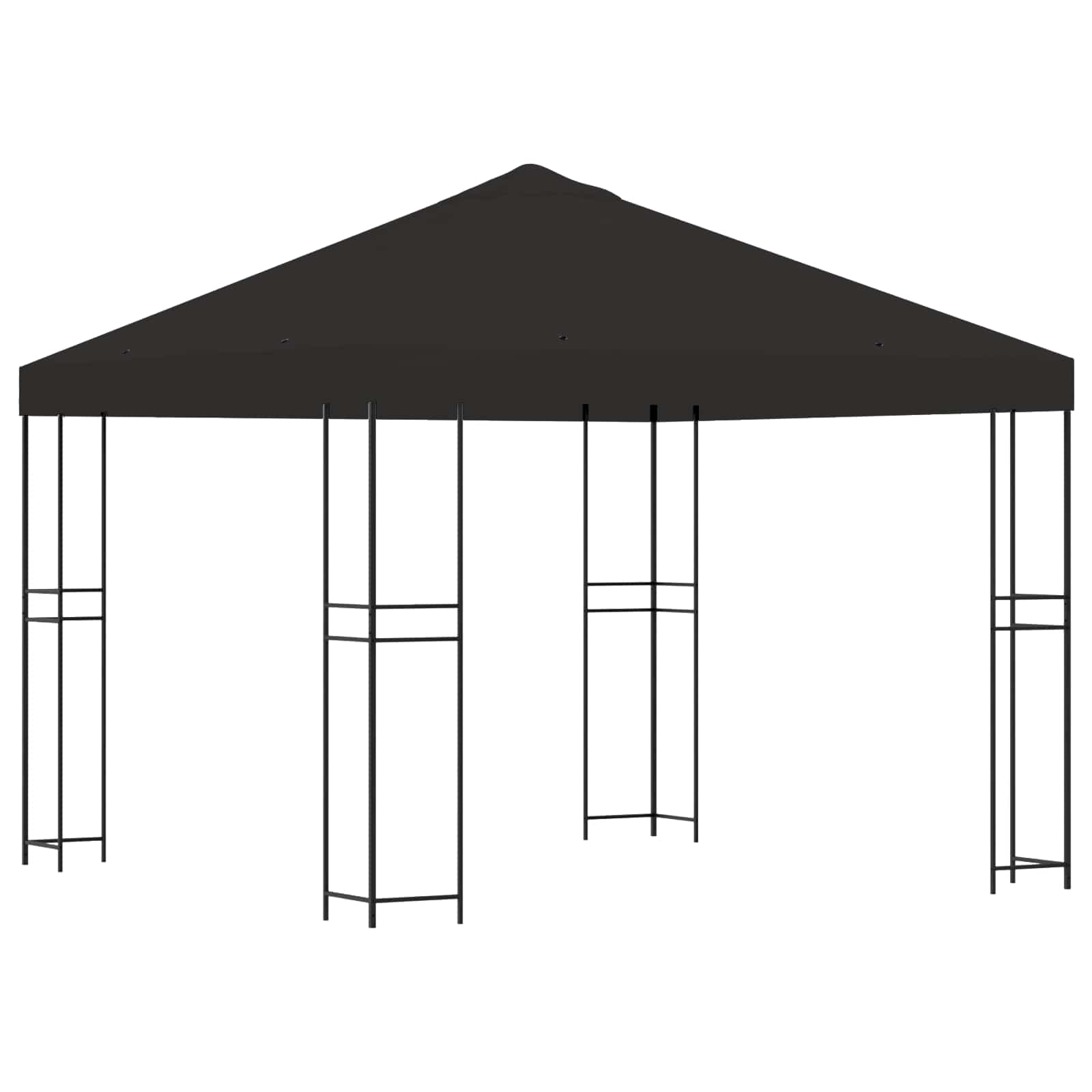 Paviljoen 3 x 3 m Antracietkleurig Polyester en staal 190 gsm