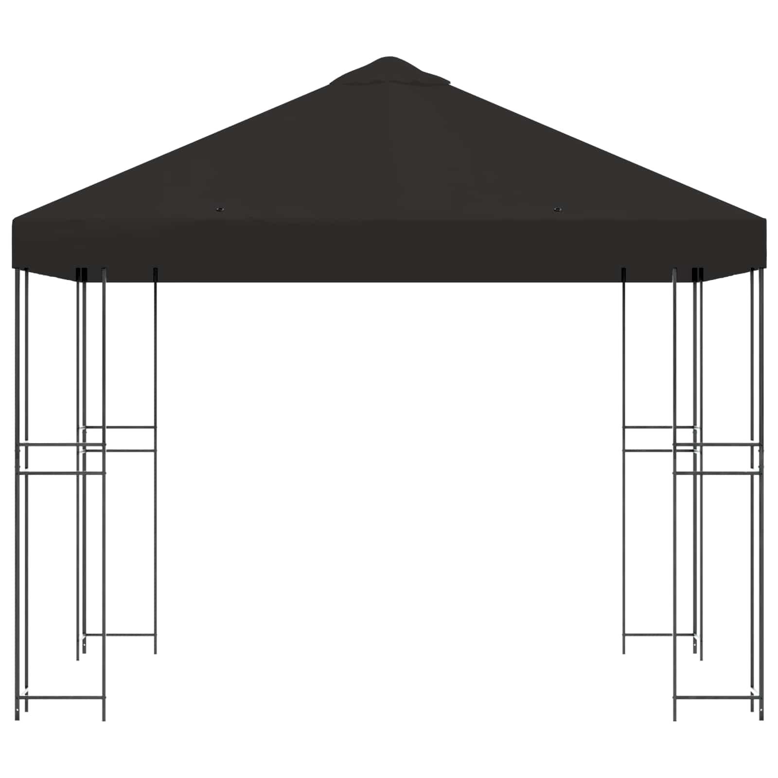 Paviljoen 3 x 3 m Antracietkleurig Polyester en staal 190 gsm