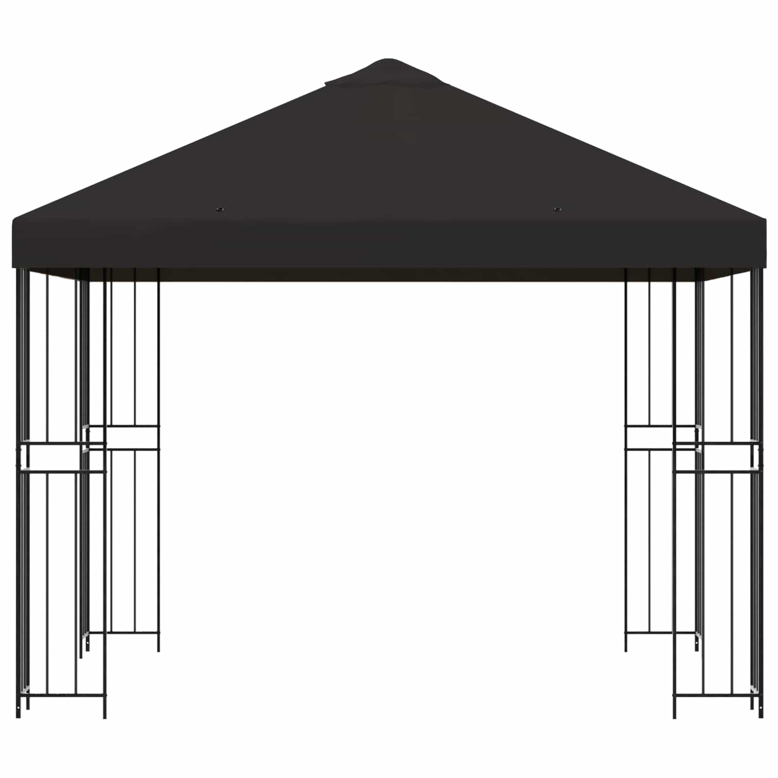 Paviljoen 3 x 3 m Antracietkleurig Polyester en staal 190 gsm