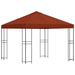 Paviljoen 3 x 3 m Terracotta Polyester en staal 190 gsm