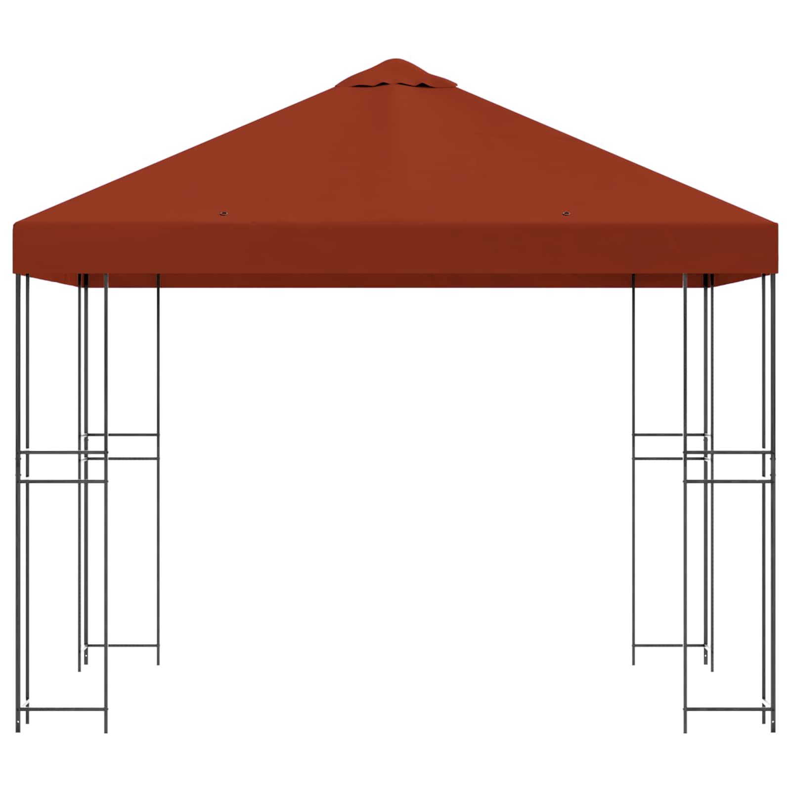 Paviljoen 3 x 3 m Terracotta Polyester en staal 190 gsm