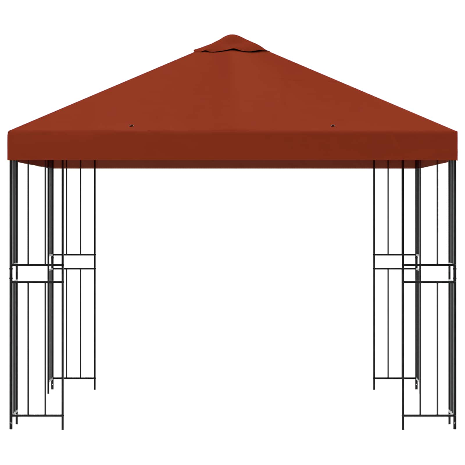 Paviljoen 3 x 3 m Terracotta Polyester en staal 190 gsm