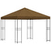 Paviljoen 3 x 3 m Taupe Polyester en staal 190 gsm
