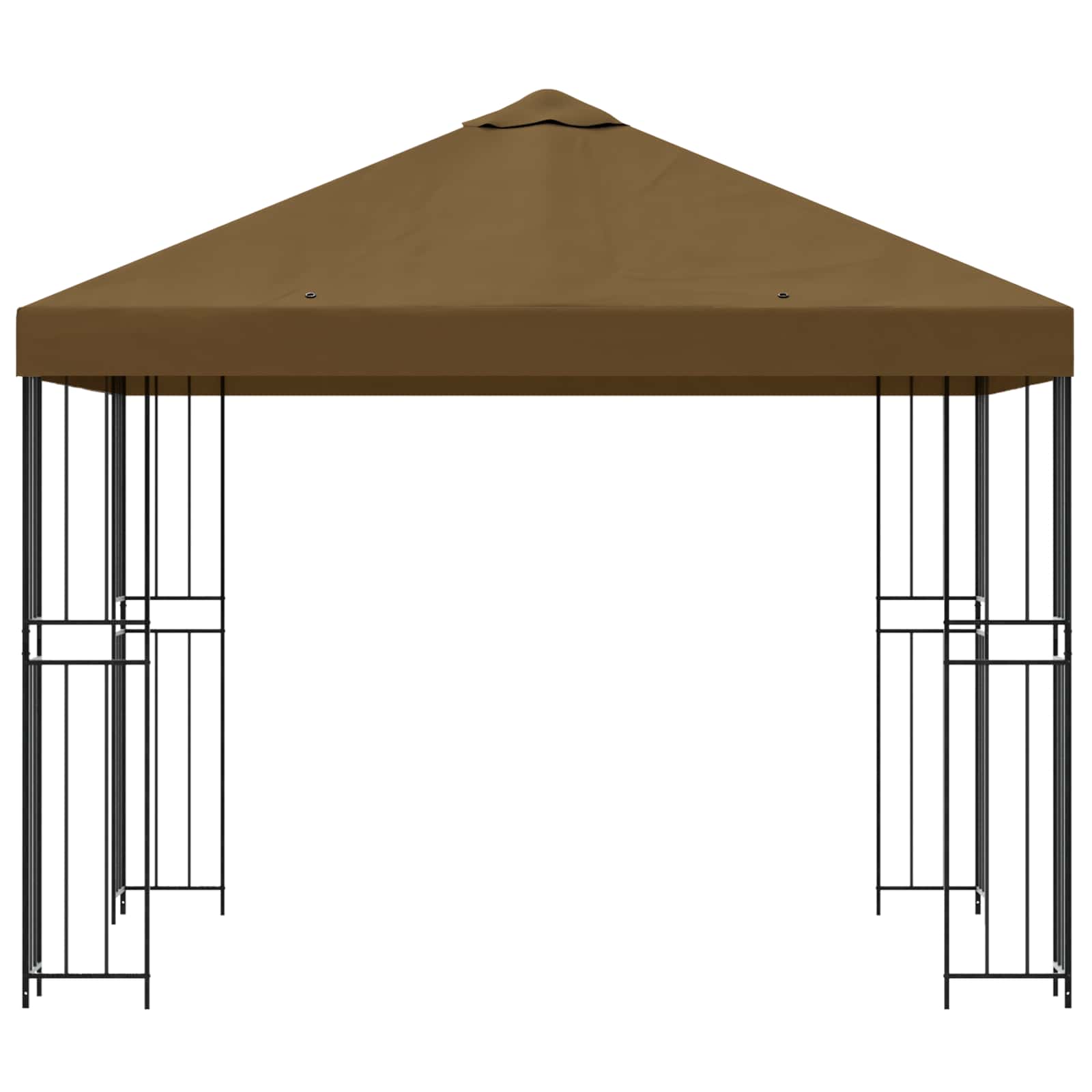 Paviljoen 3 x 3 m Taupe Polyester en staal 190 gsm